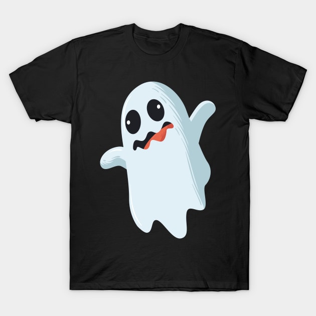 funny cute crazy ghost - Halloween costume T-Shirt by NaniMc